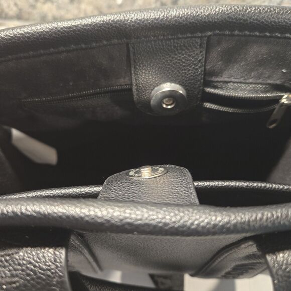 Madden NYC Black Satchel Top Handle Bag with Detachable Strap & Coin Purse - Picture 7 of 9